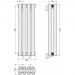 Радиатор двухрядный коаксиальный Сунержа Эстет-00 500х180 мм 4 секции 05-0332-5004