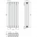 Радиатор двухрядный коаксиальный Сунержа Эстет-00 500х225 мм 5 секций 022-0332-5005