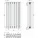 Радиатор двухрядный коаксиальный Сунержа Эстет-00 500х315 мм 7 секций 03-0332-5007