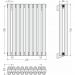 Радиатор двухрядный коаксиальный Сунержа Эстет-00 500х405 мм 9 секций 00-0332-5009