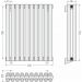 Радиатор двухрядный коаксиальный  Сунержа Эстет-00 500х450 мм 10 секций 12-0332-5010