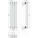 Радиатор однорядный глухой Сунержа Эстет-1 500х135 мм 3 секции 071-0301-5003