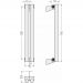Радиатор однорядный глухой Сунержа Эстет-1 500х90 мм 2 секции 12-0301-5002
