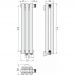 Радиатор двухрядный коаксиальный Сунержа Эстет-00 EU50 500х135 мм 3 секции 12-0322-5003