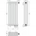 Радиатор двухрядный коаксиальный Сунержа Эстет-00 EU50 500х225 мм 5 секций 03-0322-5005