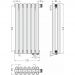 Радиатор двухрядный коаксиальный Сунержа Эстет-00 EU50 500х270 мм 6 секций 00-0322-5006