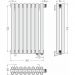 Радиатор двухрядный коаксиальный Сунержа Эстет-00 EU50 500х360 мм 8 секций 12-0322-5008