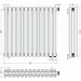 Радиатор двухрядный коаксиальный Сунержа Эстет-00 EU50 500х585 мм 13 секций 15-0322-5013