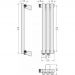 Радиатор однорядный коаксиальный Сунержа Эстет-0 EU50 левый 500х135 мм 3 секции 00-0320-5003