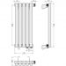 Радиатор однорядный глухой Сунержа Эстет-1 EU50 правый 500х225 мм 5 секций 12-0311-5005