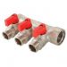 Коллектор Valtec (Вальтек) с отсекающими кранами, 3/4″х3 вых. 1/2″ нар. (VTc.580.N.0503)