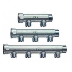 Коллектор Far (Фар) 1″ (ВР-НР) с 4 отводами 3/4″ НР (межосевое 50 мм) FK 3725 134