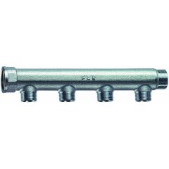 Коллектор Far (Фар) 3/4″ (ВР-НР) с 4 отводами 1/2″ НР (межосевое 50 мм) , плоск.упл. FK 3725 3412TP