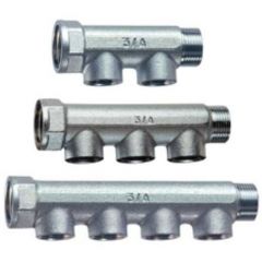 Коллектор Far (Фар) концевой 3/4″ ВР с 3 отвод. 1/2″ НР, межосевое 36 мм FK 3225 34