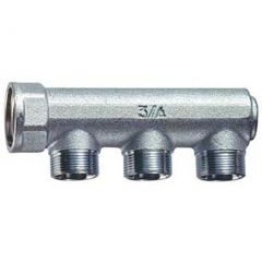 Коллектор Far (Фар) концевой 1″ ВР с 3 отвод. 1/2″ НР, межосевое 36 мм FK 3225 1