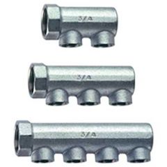 Коллектор Far (Фар) концевой 1″ ВР с 2 отвод. 1/2″ НР, межосевое 36 мм FK 3175 1