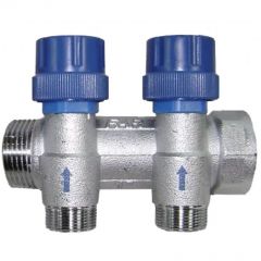 Фланцевый Терморегулирующий коллектор Far (Фар) 1″ с 2 отводами 3/4″ eurokonus FK 3917 13402