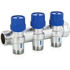 Фланцевый терморегулирующие коллектор Far (Фар) 1″ с 3 отводами М24х19 FK 3914 C103