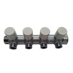 Балансировочный коллектор Far (Фар) 3/4″ (НР-ВР) с 4 отводами М24х19, хром.(аналог FK 3906 C34) FK 3878 C3404