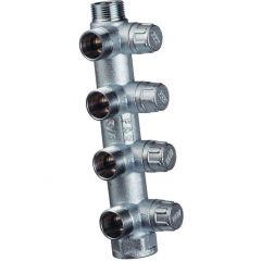 Запорный коллектор Far (Фар) 1″ (ВР-НР) с 4 отводами 1/2″ НР(EU) , (аналог FK 3879 11204) FK 3873 112