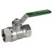 Кран шаровой, Giacomini (Джакомини), со стандартным проходом, 2, с зеленой рычажной рукояткой, хромированный,для питьевой воды R250WX028