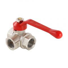 Кран шаровой Valtec трехходовой тип Т 1/2 вн.-вн.-вн. (VT.361.N.04)