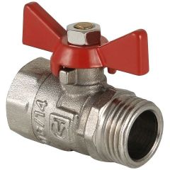 Кран шаровой Valtec Compact рукоятка бабочка 1/2 вн.-нар. (VT.093.N.04)