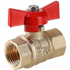 Кран шаровой Valtec Стандарт рукоятка бабочка 1/2 вн.-вн. PN40 (VT.122.GN.04)