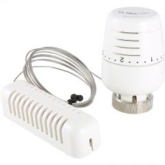 Термоголовка Valtec с выносным настенным датчиком диап. регул-ки 65 - 28°C жидкостная (VT.5010.0.0)