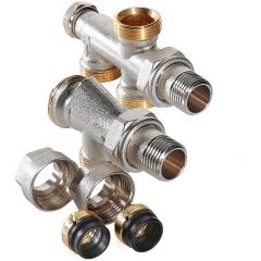 Термостатический узел Valtec (Вальтек) для нижнего подкл. рад. двухтрубная система (комплект) 1/2″х100% (VT.225K.N.E04100)