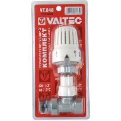 Клапан Valtec с термостатической головкой для рад. прямой 1/2 (VT.048.N.04)