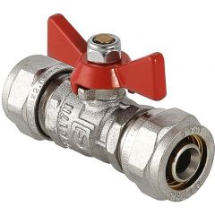 Кран шаровой Valtec под обжим рукоятка бабочка 16 (VT.343.N.1616)