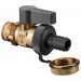 Кран шаровый Oventrop Optiflex KFE НР DN 25, 1 дюйм (1033308) со штуцером для шланга и колпачком