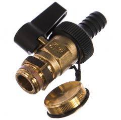 Кран шаровый Oventrop (Овентроп) Optiflex KFE ВР DN 15, 1/2 дюйма (1033814) со штуцером для шланга и колпачком