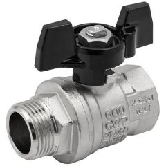 Кран шаровой, Elsen (Элсен) , Strong T, 3/4″, НВ, ручка-бабочка, латунь (EV34.2201)