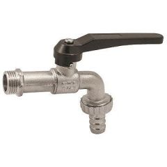 Кран шаровой Elsen (Элсен) , угловой, сливной, 1/2″, Н, ручка-рычаг, со штуцером