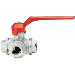 Кран шаровый Itap (Итап) трехходовой тип «Т» стандартный проход (рычаг) 3/4 дюйма 128