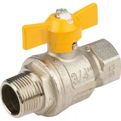 Кран шаровый Itap (Итап) BERLIN муфта/резьба для газа полнопроходной (бабочка) 3/4 дюйма 073