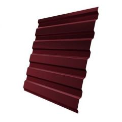 Профнастил С20А оцинкованный односторонний 2000х1150 мм толщина 0,50 мм RAL 3005 Вишня