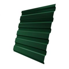 Профнастил С20А оцинкованный двухcторонний 1500х1150 мм толщина 0,35 мм RAL 6005 Зеленый