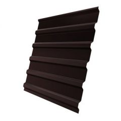 Профнастил С20В оцинкованный односторонний 2000х1150 мм толщина 0,40 мм RAL 8017 Коричневый