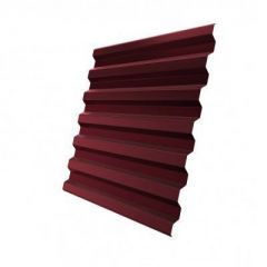 Профнастил С21 оцинкованный односторонний 2000х1050 мм толщина 0,40 мм RAL 3005 Вишня