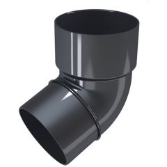 Колено трубы Fineber 67 D80 Графит (FBRW.DPB67.80.66) 1 шт