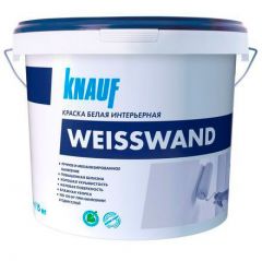 Краска для стен и потолков Knauf Weisswand (Кнауф Вайсванд) водно-дисперсионная матовая белая 15 кг