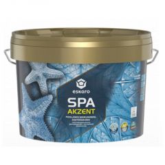 Краска для стен и потолков Eskaro Akzent SPA полуглянцевая для помещений с постоянной влажностью база А белая 9 л