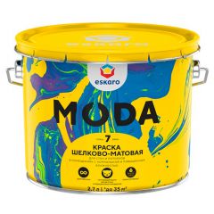 Краска интерьерная Eskaro Moda 7 шёлково-матовая для стен и потолков База (TR) С 2,7 л