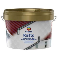 Краска для оцинкованных и металлических поверхностей Eskaro Katto матовая база А белая 2,7 л