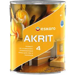 Краска для стен и потолков Eskaro Akrit 4 глубокоматовая база TR 0,95 л