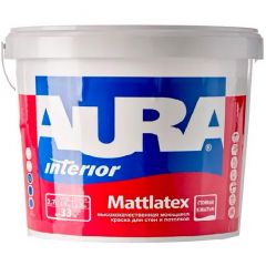 Краска интерьерная для стен и потолков Eskaro Aura Interior Mattlatex матовая база А белая 2,7 л