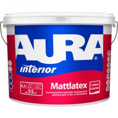 Краска интерьерная для стен и потолков Eskaro Aura Interior Mattlatex матовая база TR прозрачная 4,5 л